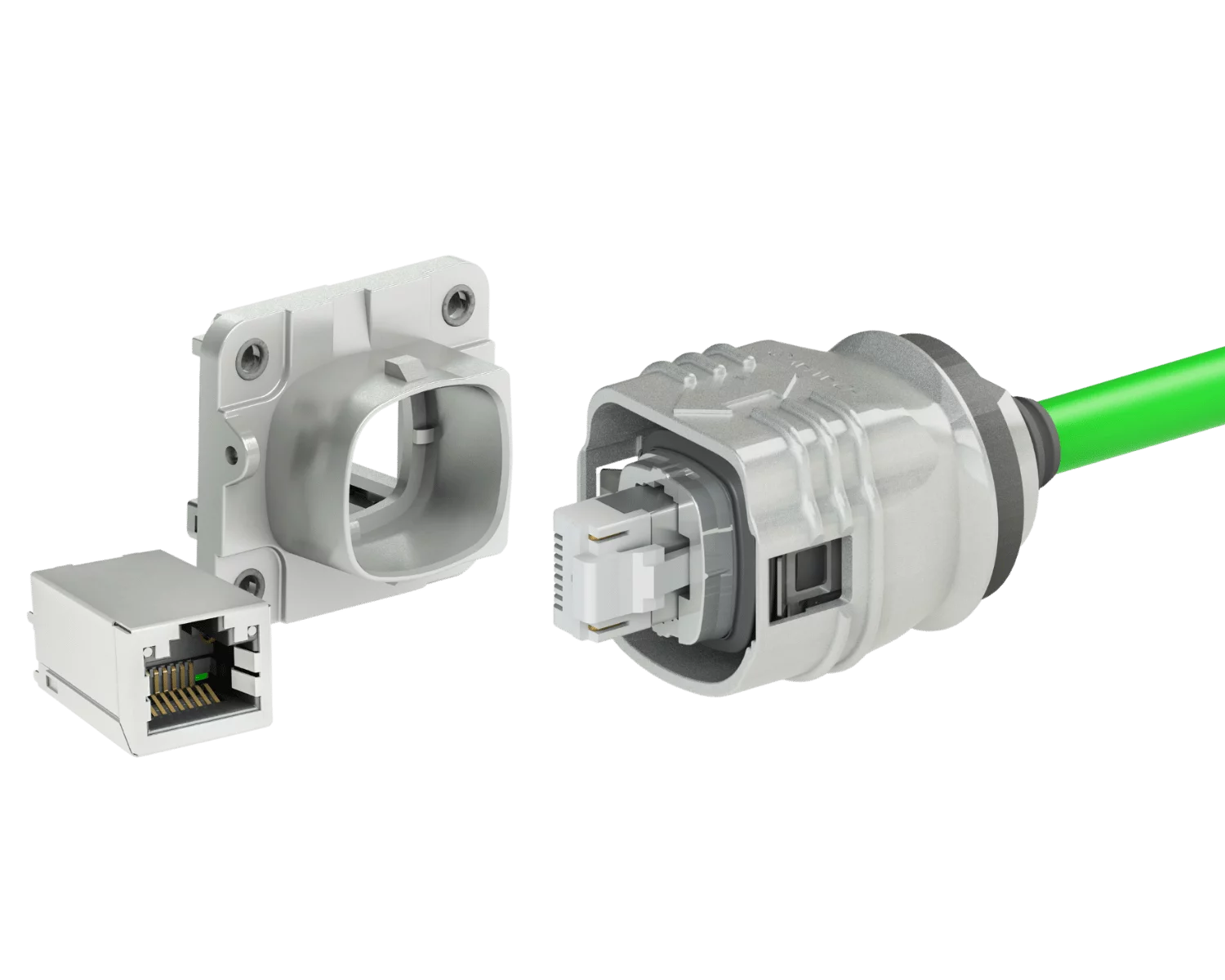 Y-Con RJ45 push-pull connector 