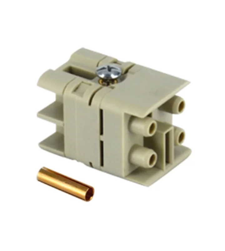 adaptor, size 21.21, 4p, for fibre optic SC-contact, with metallic sleeve, female