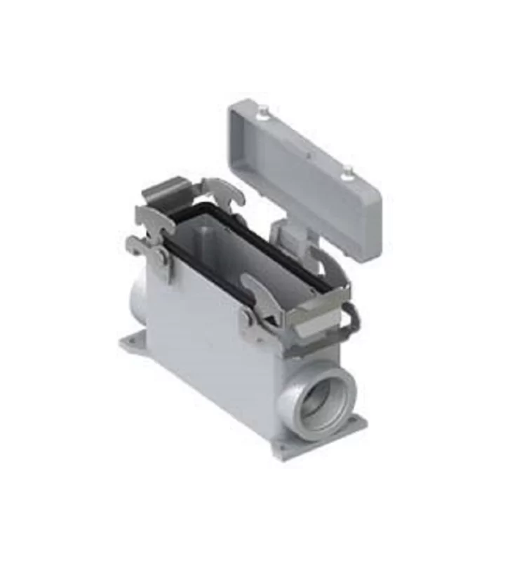 surface mounting housing, high, size 77.27, V-TYPE alu, 2 levers, 2xM32 side, cover metal