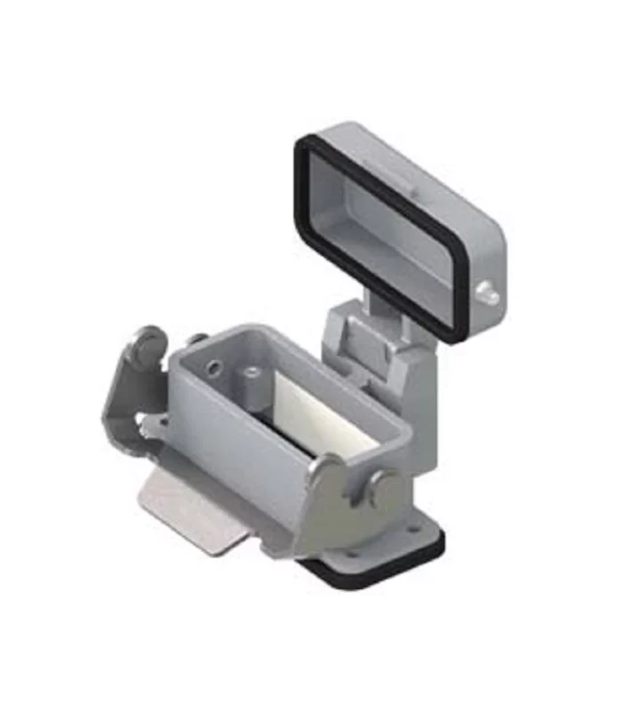 bulkhead mounting housing, size 49.16, CZ7 alu, 1 rigid lever, cover metal