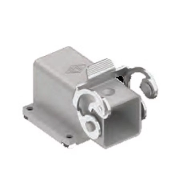 bulkhead mounting housing, angled, size 21.21, CKA zinc, 1 lever stainless steel, large cable gland