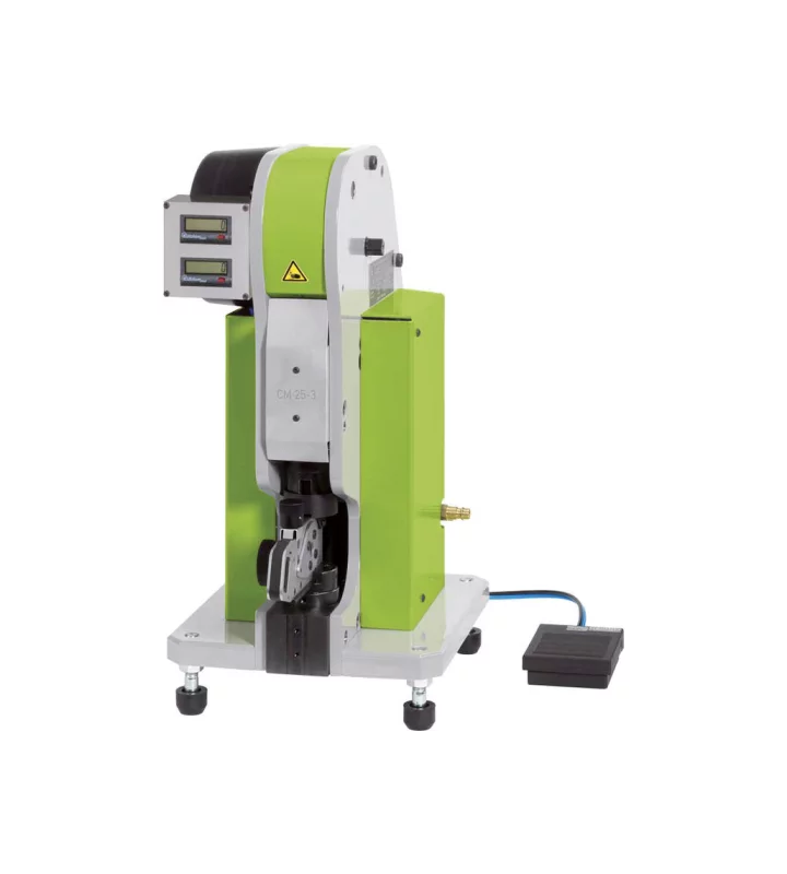 crimping machine, for crimp contacts 10+16+40A, series CD+CC+CX , semiautomatic, pneumatic