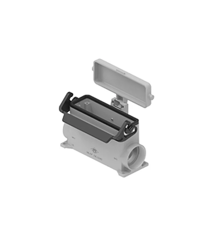 surface mounting housing, size 104.27, IL-BRID stainless steel, 1 lever, 2xM32 side