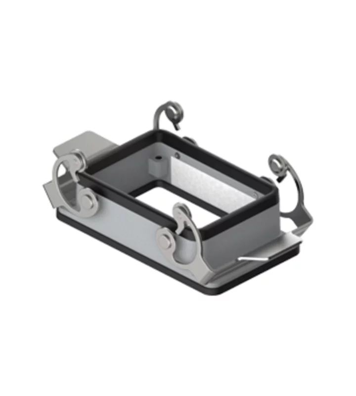 bulkhead mounting housing, size 66.40, C-TYPE alu, 2 levers stainless steel