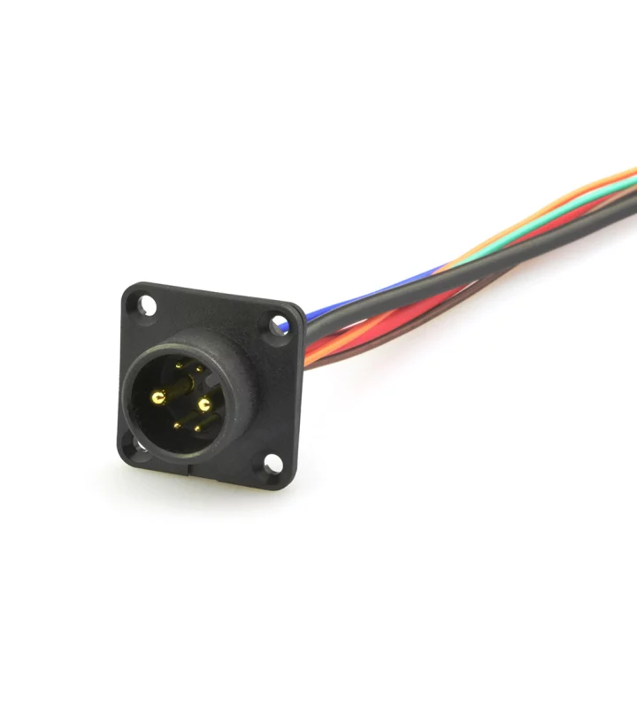 Battery male panel mount connector 36V code, no locking (push-on)