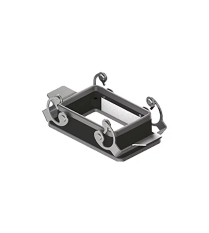 bulkhead mounting housing, size 66.40, W-TYPE alu, 2 levers stainless steel