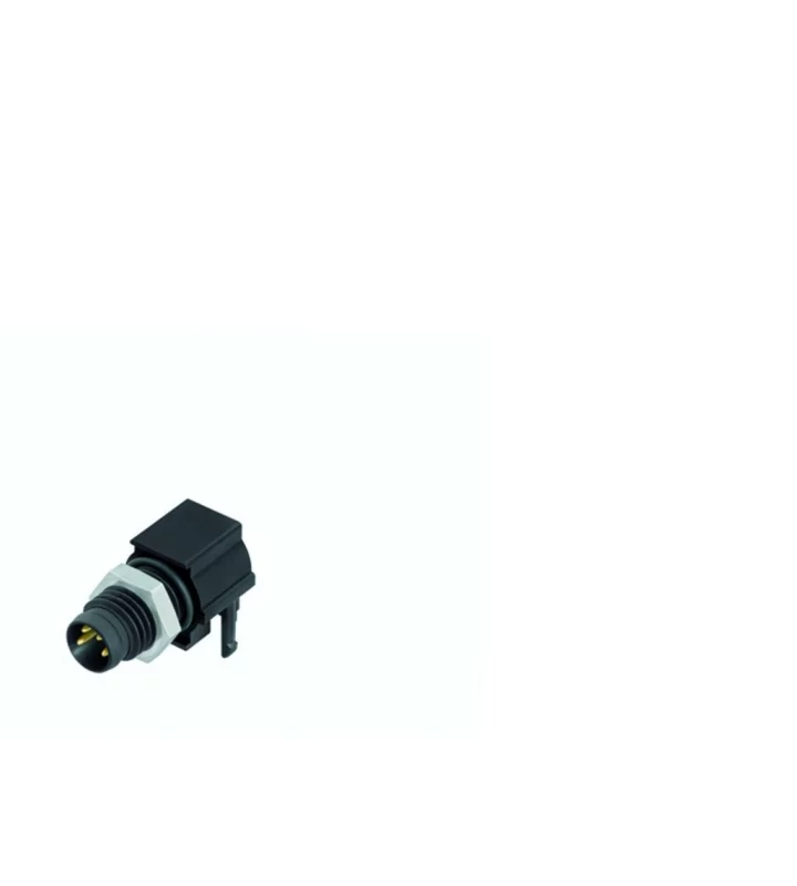 Male angled panel mount connector