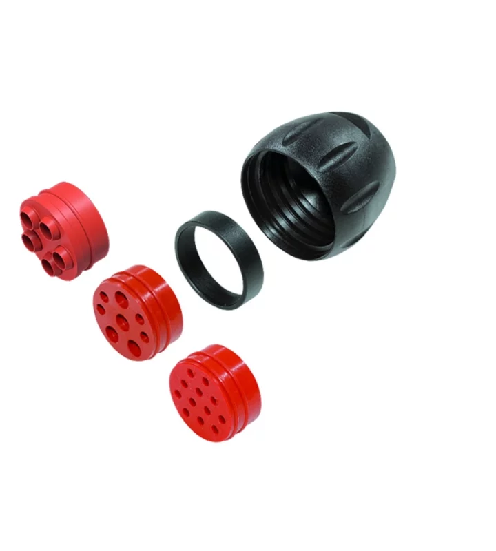 single wire seal for contacts 4+PE, panel mount connectors