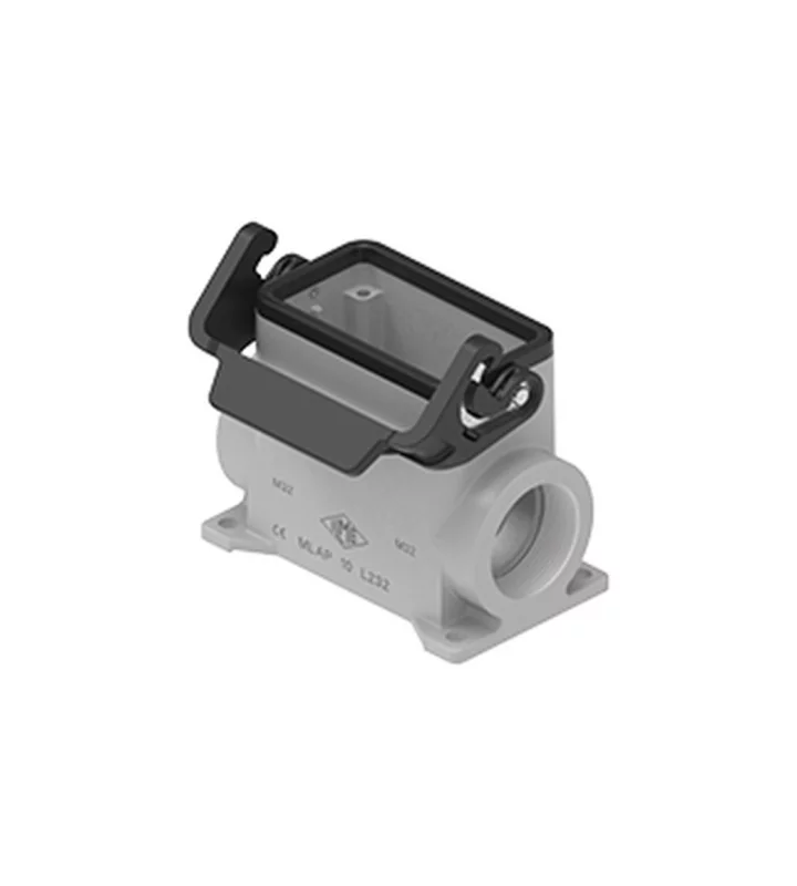 surface mounting housing, size 57.27, IL-BRID stainless steel, 1 lever, 2xM40 side