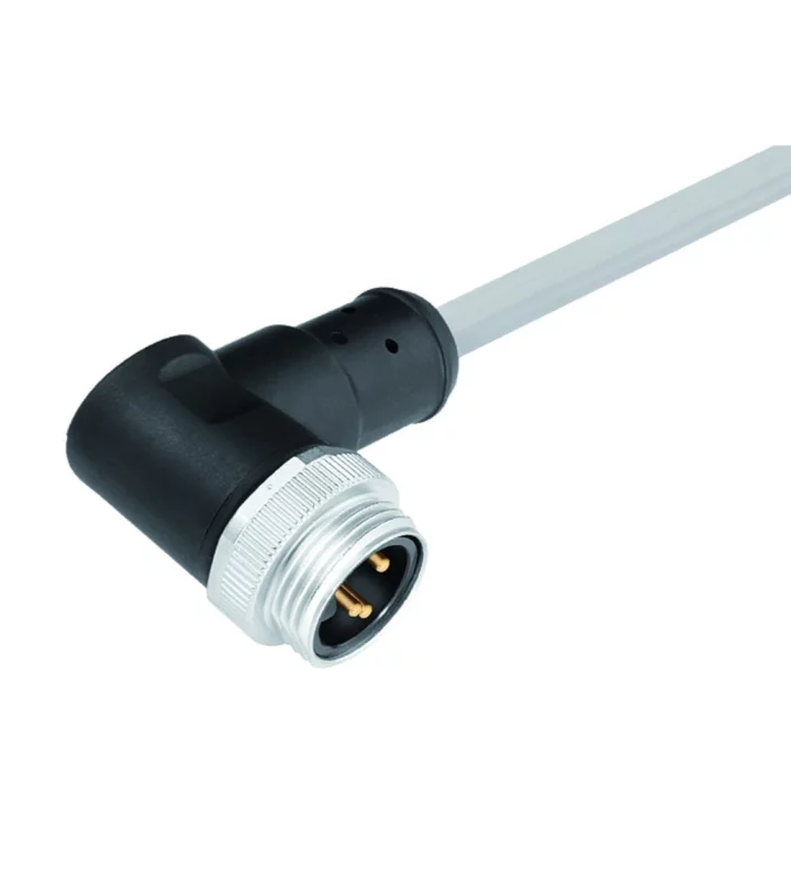 7/8" male right-angled connector, 5 poles, unshielded, overmoulded to the cable, IP68, 5 x 1,50 mm², 5 m