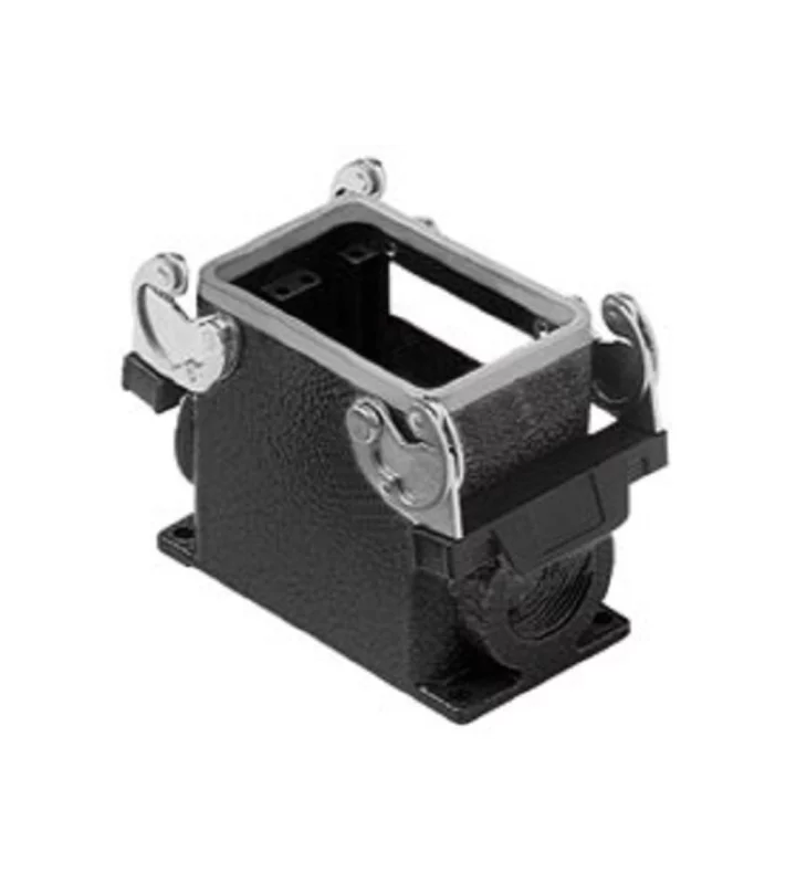surface mounting housing, size 66.40, W-TYPE alu, 2 levers, 2xM40 side