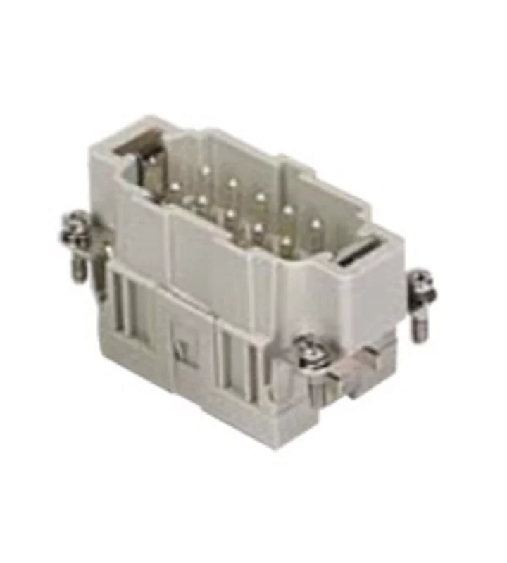 male insert, size 57.27, 10p+PE, silver, spring, 16A, 500V