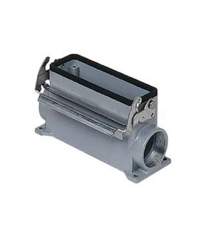 surface mounting housing, high, size 77.27, HNM alu, 1 lever, 2xM32 side