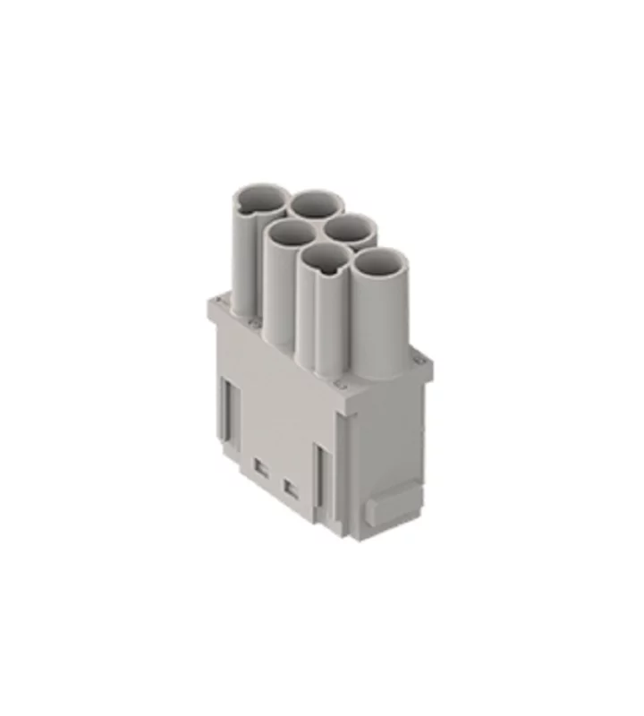 male insert, MIXO, 1MU, 6p, crimp, 16A, 830V, protected