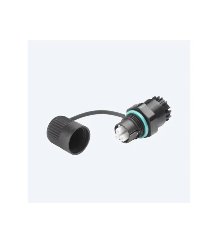 Mini socket connector panel-mounted