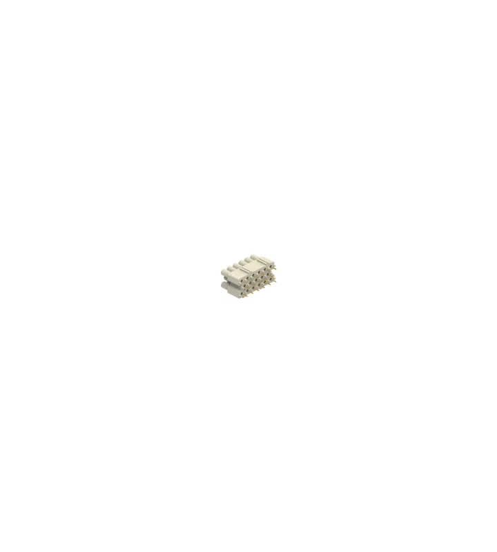 interface module, gold, 17p, plug, 7,5A, 160V, for PCB-size up to 2,4mm