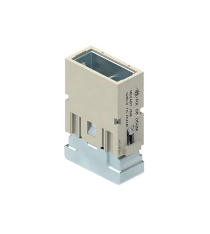 male insert, MIXO HNM, 1MU, 8p, crimp, 10A, 50V, megabit, with contact to PE