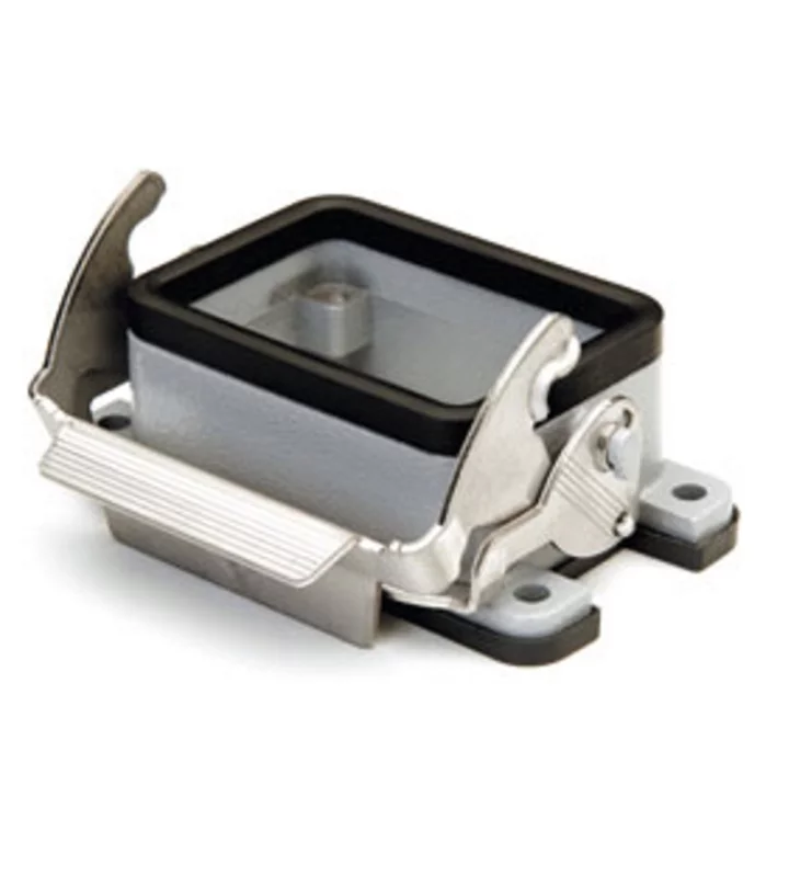 bulkhead mounting housing, size 44.27, V-TYPE alu, 1 lever