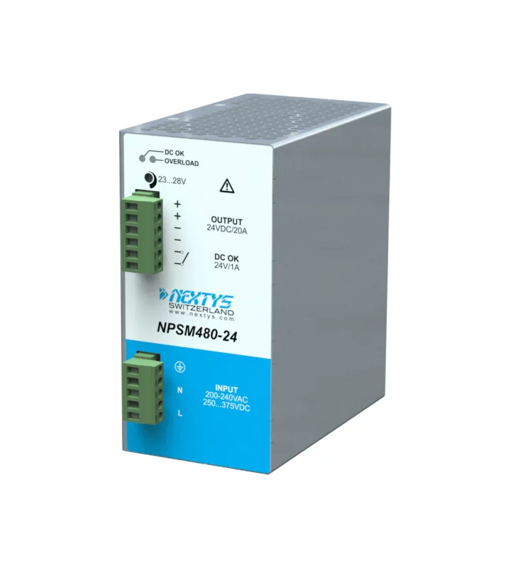 Power Supply 1Ph, 480W Din-Rail AC/DC 24 Vdc 20 A