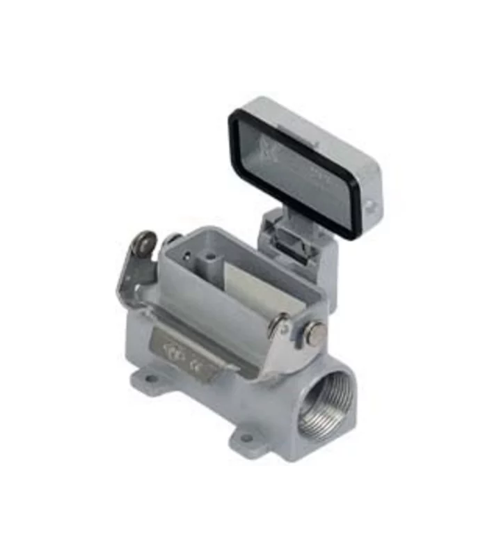 surface mounting housing, size 66.16, CZ7 alu, 1 rigid lever, 2xM25 side, cover metal