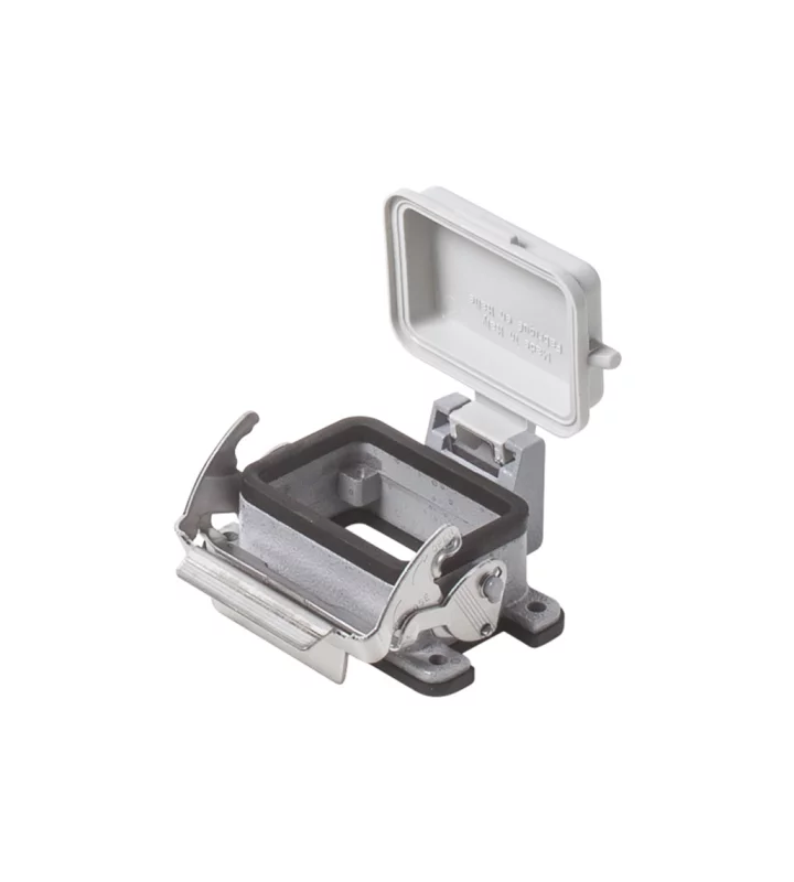 bulkhead mounting housing, size 57.27, V-TYPE alu, 1 lever, cover plastic