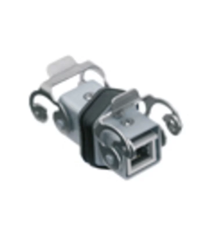 coupling connector, size 21.21, zinc, with RJ45 insert CX 4 JF