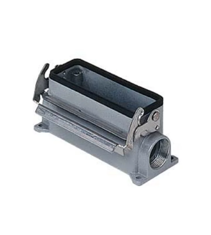 surface mounting housing, size 77.27, HNM alu, 1 lever, 1xM25 side