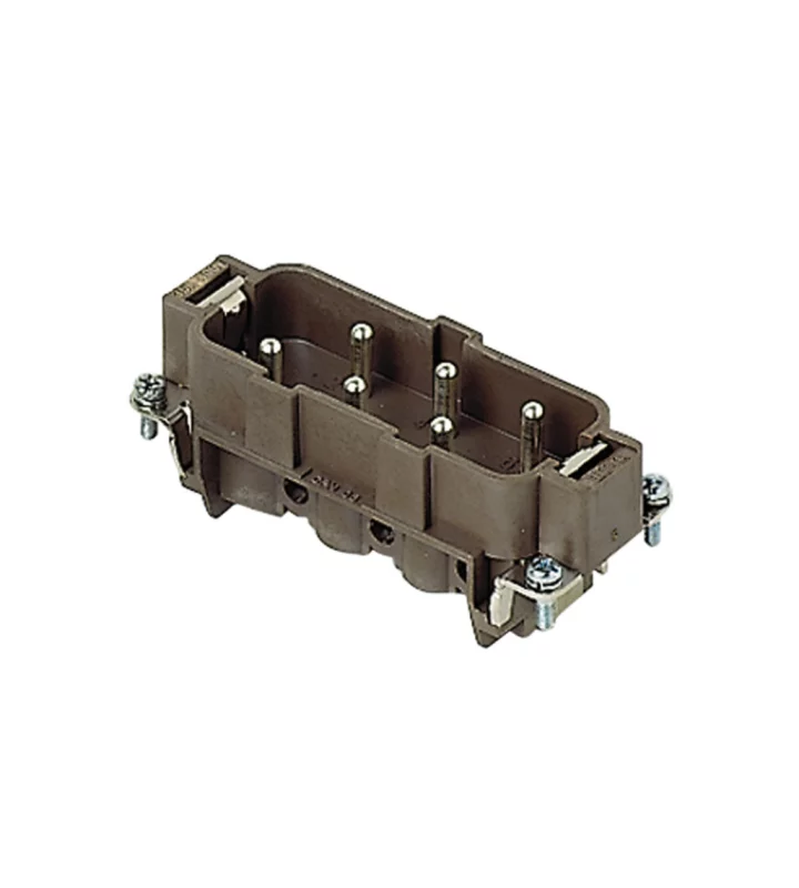 male insert, size 77.27, 6p+PE, silver, screw, 35A, 400, 690V, 180°C