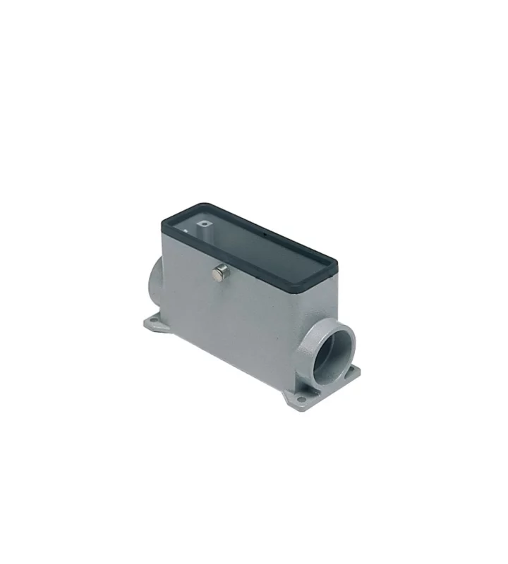 surface mounting housing, high, size 57.27, central lever alu, 2 pegs, 2xPG29 side