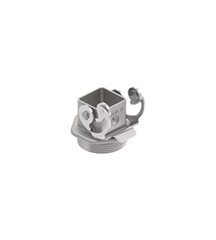 bulkhead mounting housing, size 21.21, 180° alu, 1 lever stainless steel, 1xM32 external