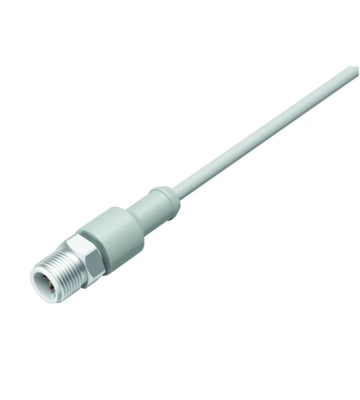Male cable connector, moulded