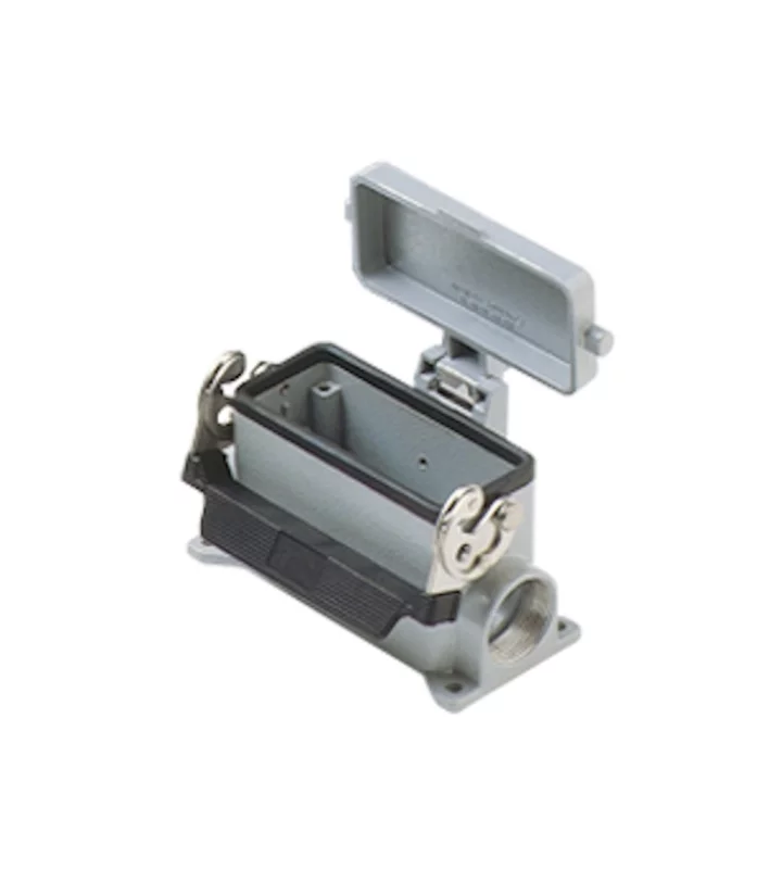 surface mounting housing, high, size 77.27, C-TYPE alu, 1 lever, 2xM32 side, cover metal