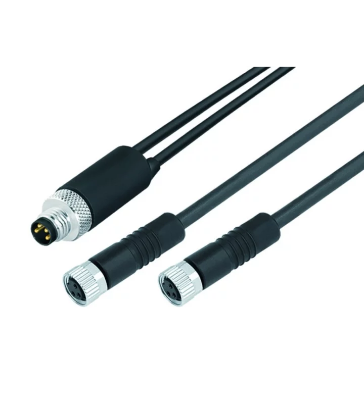 Duo connector M8 - 2 female connectors M8