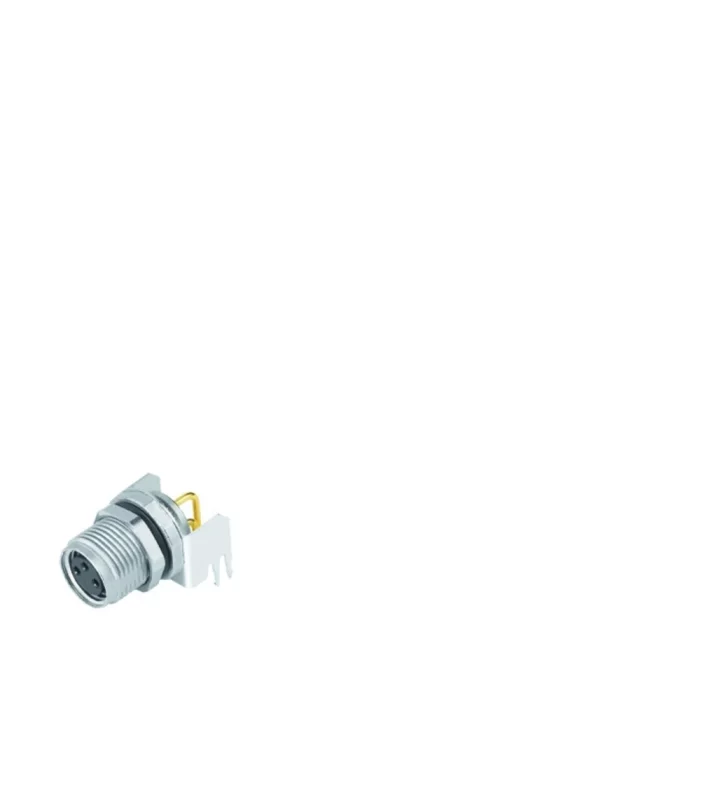Female angled panel mount connector