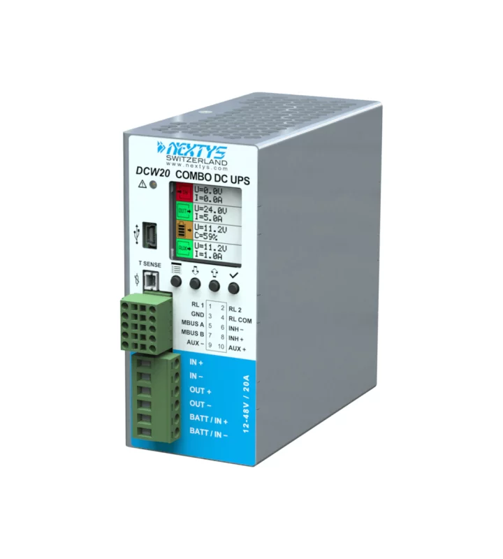 High Performance DC-UPS Unit Din-Rail DC-UPS 12;24;48 Vdc 20 A