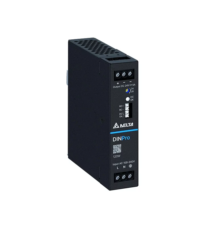 Power supply, 1Ph, 120W, DIN Rail, AC/DC, 24 Vdc, 5 A
