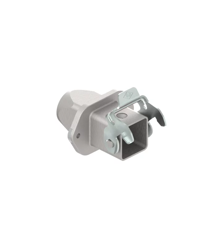 bulkhead mounting housing, size 21.21, EMC zinc, 1 lever, 1xM20 rear