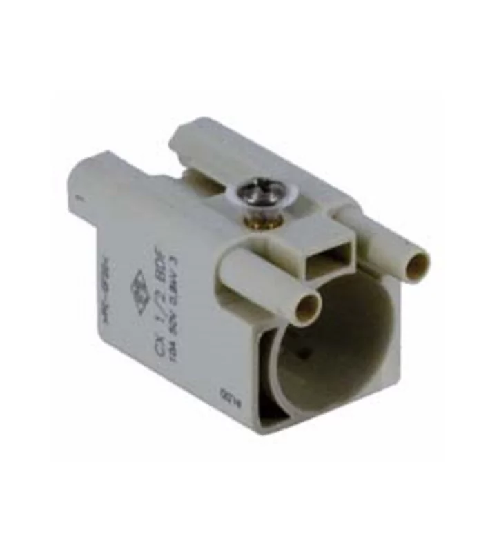 adaptor, size 21.21, crimp, for BUS+COAX insert CXBF, with 2 auxiliary 10A, 50V