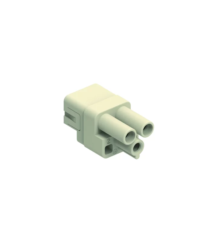 female insert, size 21.21, 2p+PE, crimp, 40A, 400V