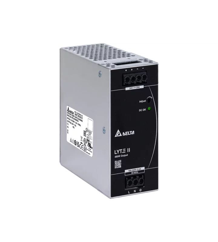 Power supply, 1Ph, 480W, DIN Rail, AC/DC, 24 Vdc, 20 A