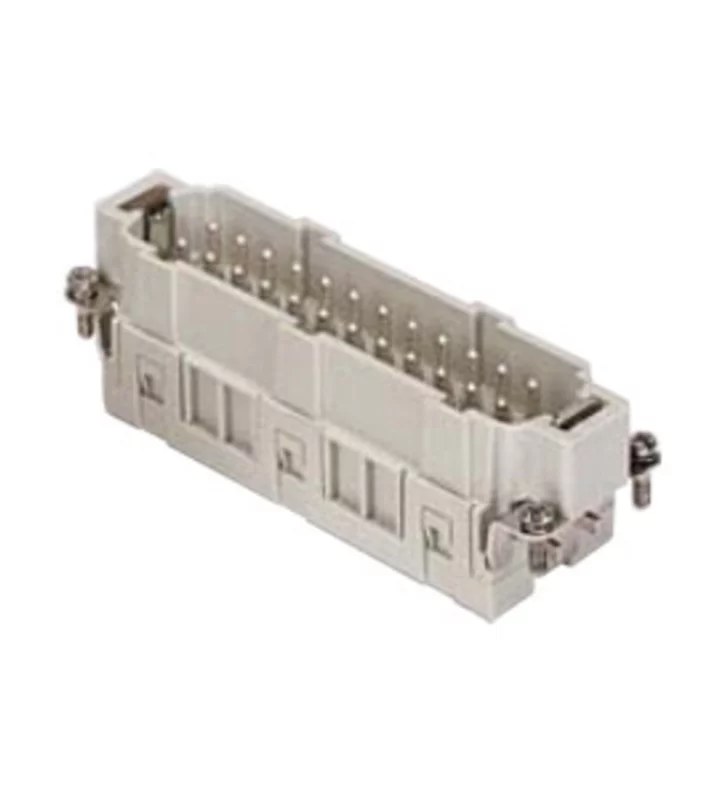 male insert, size 104.62, 24p+PE, silver, spring, 16A, 500V, no.25-48