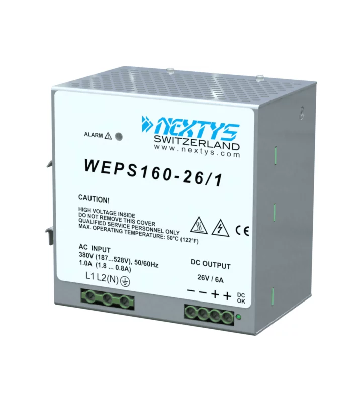 Power Supply, 160W, Wide Input Range Din-Rail AC/DC 24 Vdc 6 A