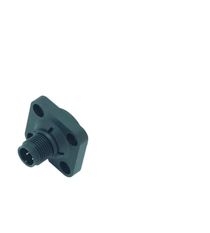 Square male panel mount connector