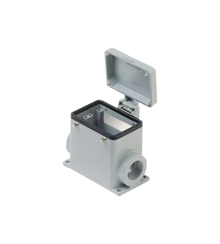 surface mounting housing, size 66.40, C-TYPE alu, 4 pegs, 2xM32 side, cover metal