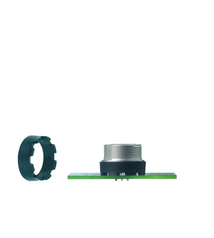 Distance shell for panel mount connectors