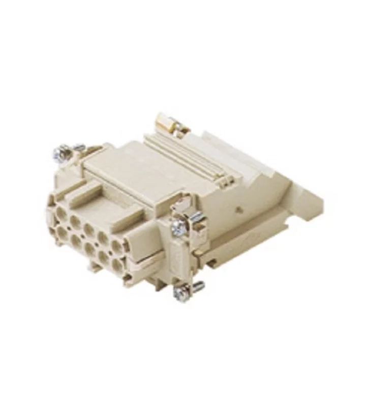 female insert, size 57.27, 10p+PE, silver, screw, 16A, 400V, left