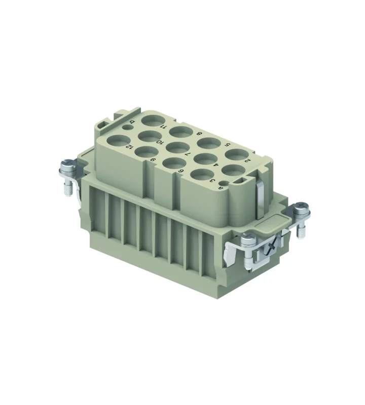female insert, size 77.27, 12+2p+PE, HNM, 40+10A, 690+250V