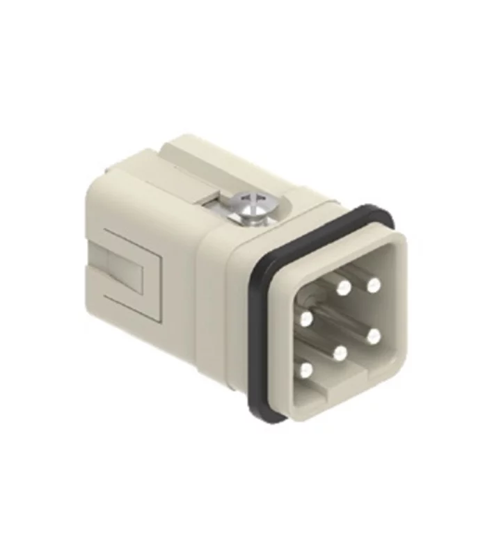 male insert, size 21.21, 5p+PE, AXYR® push-in connection, 16A, 230/400V