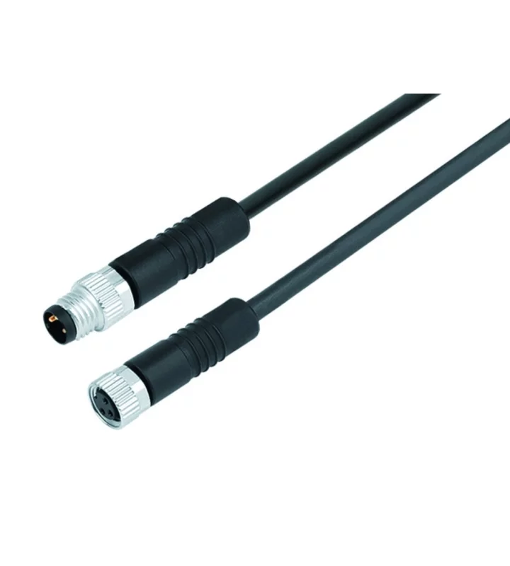 Male cable connector M8x1 - Female cable connector M8x1