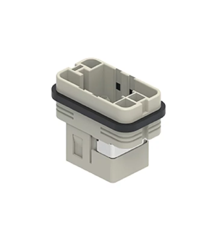 male insert, size 32.13, 8p+PE, crimp, 16A, 500V, additional PE plate